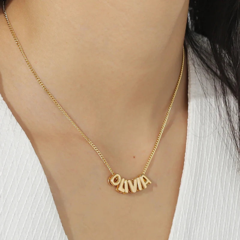 Olivia Bubble Name Necklace